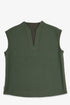 Reversible jacquard top with V neckline