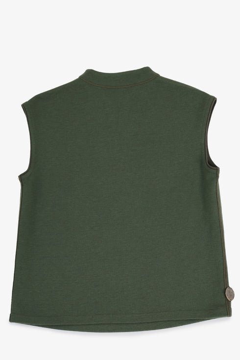 Reversible jacquard top with V neckline