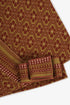 Patterned jacquard wrap top with side tie