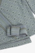 Patterned jacquard wrap top with side tie