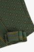 Patterned jacquard wrap top with side tie