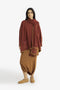 Reversible oversized jacquard top with embroidery