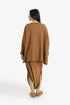 Reversible oversized jacquard top with embroidery