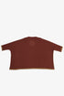 Reversible oversized jacquard top with embroidery