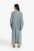 Reversible oversized jacquard top with embroidery