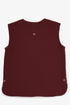 Hand embroidered sleeveless top with V neckline