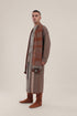 Long reversible jacquard coat