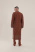 Long reversible jacquard coat
