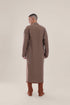 Long reversible jacquard coat