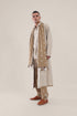 Long reversible jacquard coat