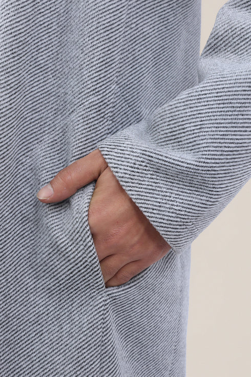 Long coat in wool blend