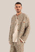Printed quilted cotton short jacket