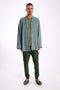 Jacket in faux fur with embroidery on the back