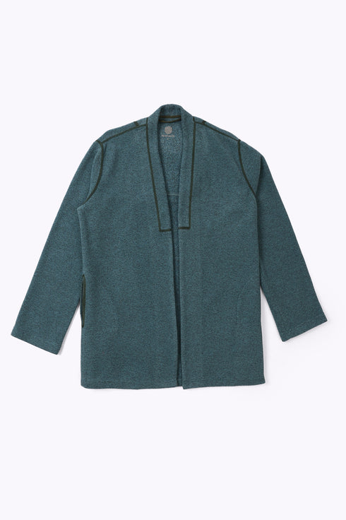 Jacket in faux fur with embroidery on the back