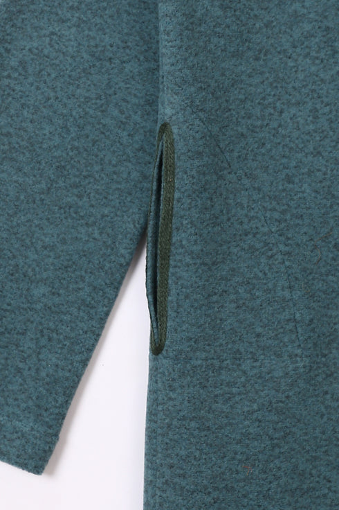 Jacket in faux fur with embroidery on the back