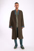 Embroidered coat in wool blend