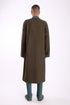 Embroidered coat in wool blend