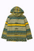 Jacket in striped jacquard cotton blend with hoodie