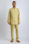Linen high collar jacket