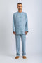 Linen high collar jacket
