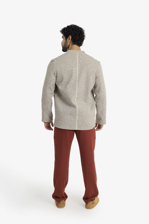 Short jacket with patch pockets