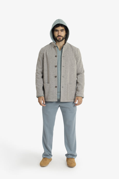 Short jacket with patch pockets