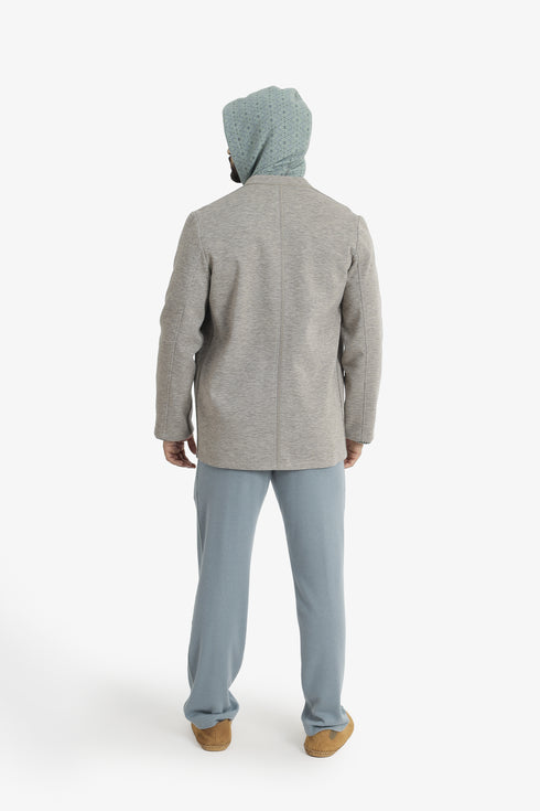 Short jacket with patch pockets