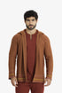 Patterned jacquard hooded jacket