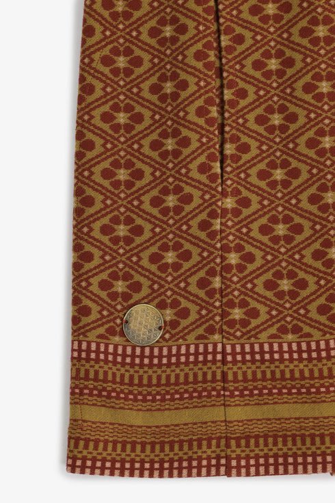 Patterned jacquard hooded jacket