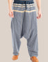 printed harem pants with elastic waistline