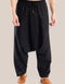 Harem pants with drawstring detail embroidery