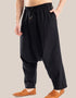 Harem pants with drawstring detail embroidery