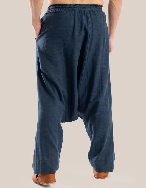 Harem pants with drawstring detail embroidery