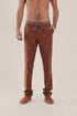 Straight leg patterned jacquard pants