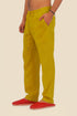 Straight leg linen pants with elastic waistline