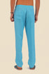 Straight leg linen pants with elastic waistline