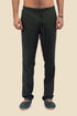 Straight leg cotton pants with elastic waistline and pockets