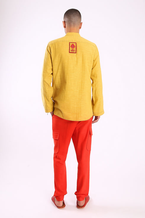 Cargo sweatpants in cotton and viscose cashmere with side pockets