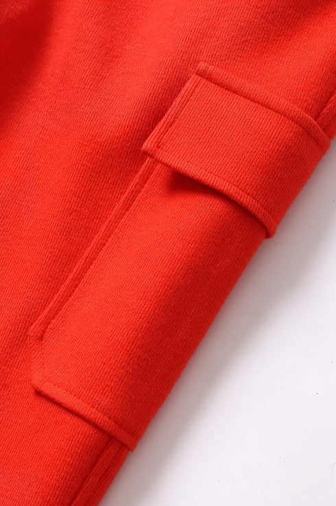 Cargo sweatpants in cotton and viscose cashmere with side pockets