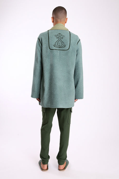 Cargo sweatpants in cotton and viscose cashmere with side pockets