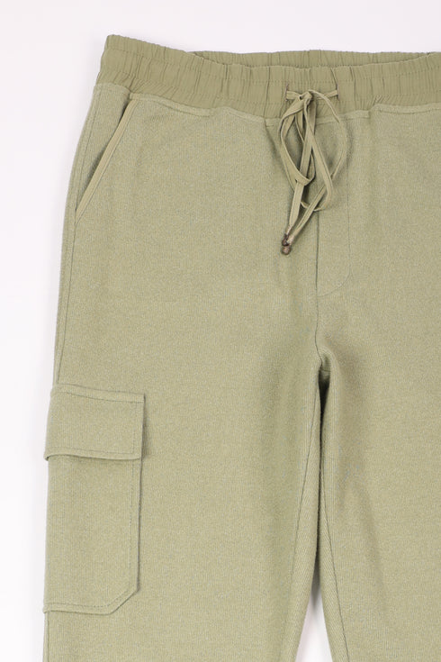 Cargo sweatpants in cotton and viscose cashmere with side pockets