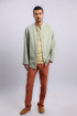 Refined slub cotton pants