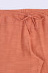 Refined slub cotton pants