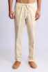 Refined slub cotton pants