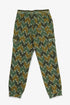 Quilted cotton cargo pants with drawstring