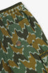 Quilted cotton cargo pants with drawstring