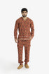 Quilted cotton cargo pants with drawstring