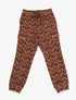 Quilted cotton cargo pants with drawstring