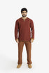 Jacquard straight-leg pants with drawstring