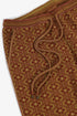 Jacquard straight-leg pants with drawstring